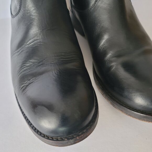 Frye Melissa Button Back Zip Riding Extended Calf Leather Boots. Size 6B - Picture 3 of 12